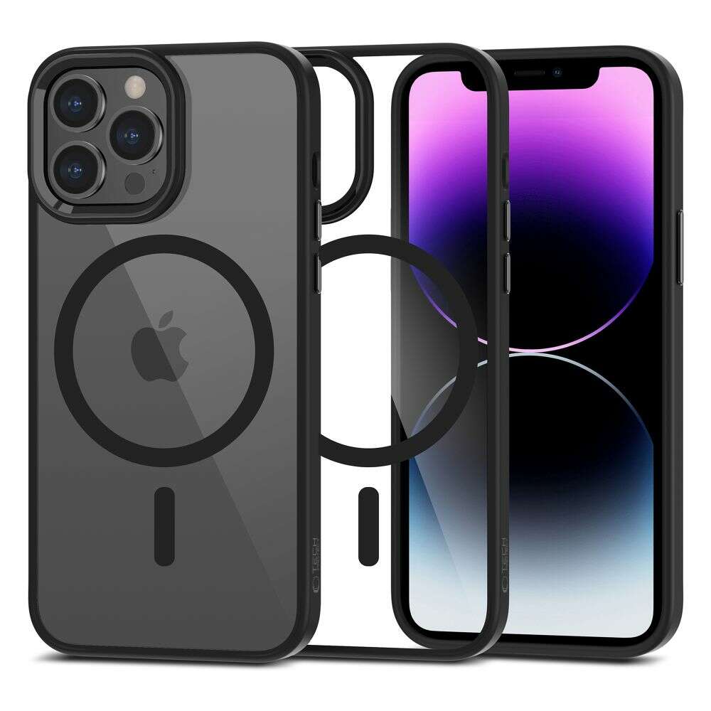 Tech Protect Magmat Magsafe Back Cover Θήκη για Apple iPhone 13 Pro Max (Μαύρο / Διάφανο)