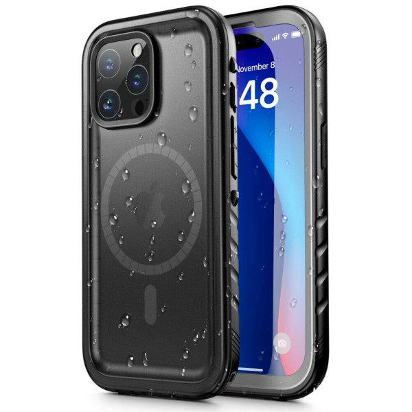 Tech-Protect Shellbox IP68 Back Cover Αδιάβροχη Θήκη για Apple iPhone 15 Pro Max (Μαύρο)