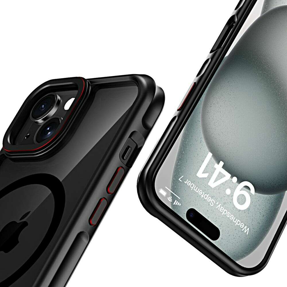 Tech-Protect Maghybrid Magsafe για Apple iPhone 15 (Black/Red)