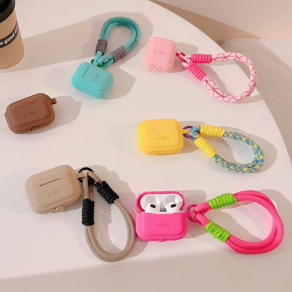 Tech-Protect Silicone Rope Θήκη για Airpods Pro 1/2 (CAFFE LATTE)