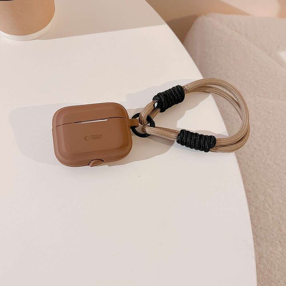 Tech-Protect Silicone Rope Θήκη για Airpods Pro 1/2 (CHOCOLATE BROWN)
