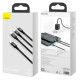 Καλώδιο Baseus CAMLT-SC01 Type-C σε Type-C / Lightning / micro USB 20W 1.5m (Μαύρο)