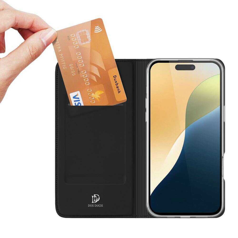 Dux Ducis Skin Pro Θήκη Book Δερματίνης για Apple iPhone 16 Pro Max (Μαύρο)