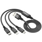 Καλώδιο Hoco X76 USB A σε Type-C / Lightning / micro USB 2A 1m (Μαύρο)