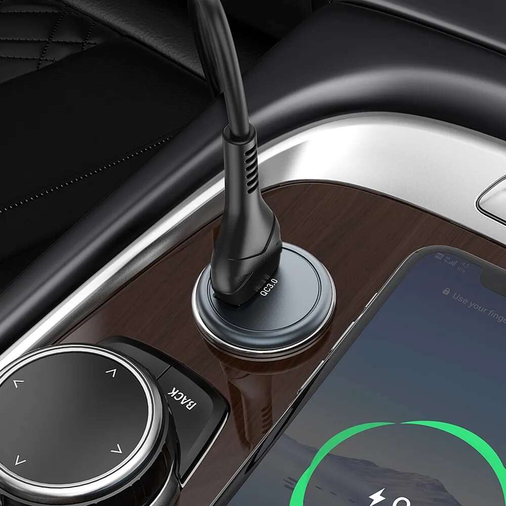 Hoco Z43 φορτιστής αυτοκινήτου USB-A QC3.0 18W (Γκρι)