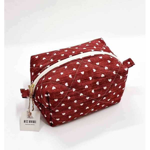 Miss Minimal Zipper Box Νεσεσέρ Heartbeat (22 x 13 x 23 cm)