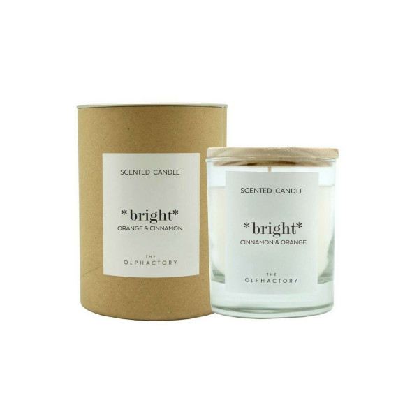 Ambientair Orange & Cinnamon Φυτικό αρωματικό κερί με καπάκι 200gr, Bright - The Olphactory