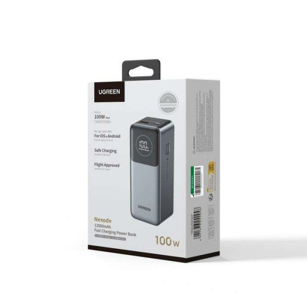 Ugreen PB724/35526B Power Bank 12000mAh 100W PDx1 & QC3.0x1 (Μαύρο)