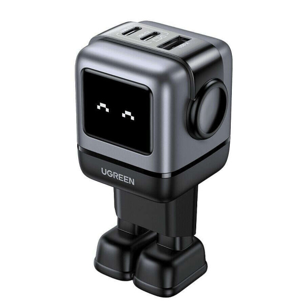 Ugreen CD361/25685B Nexode RG φορτιστής GaN 65W PDx2+QC4.0 (Grey)