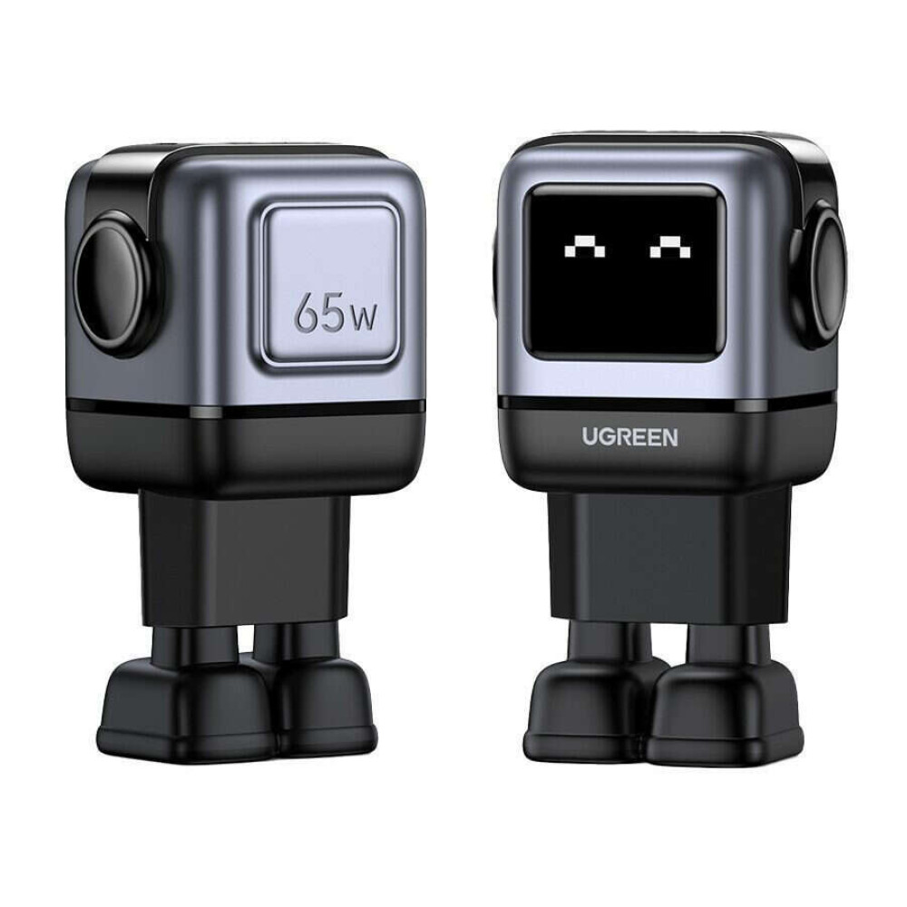 Ugreen CD361/25685B Nexode RG φορτιστής GaN 65W PDx2+QC4.0 (Grey)