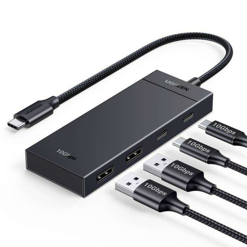 Ugreen CM806/35583 4 σε 1 Hub Type-C σε  2xUSB-A + 2xUSB-C (Μαύρο) 