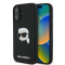 Karl Lagerfeld KLHMP16SSKHPPLK Θήκη Backcover για Apple iPhone 16  (Sil KL Head Print) (Μαύρο)