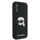 Karl Lagerfeld KLHMP16SSKHPPLK Θήκη Backcover για Apple iPhone 16  (Sil KL Head Print) (Μαύρο)