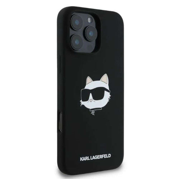 Karl Lagerfeld KLHMP16LSCHPPLK Θήκη Backcover για Apple iPhone 16 Pro (Sil Choupette Head Print) (Μαύρο)