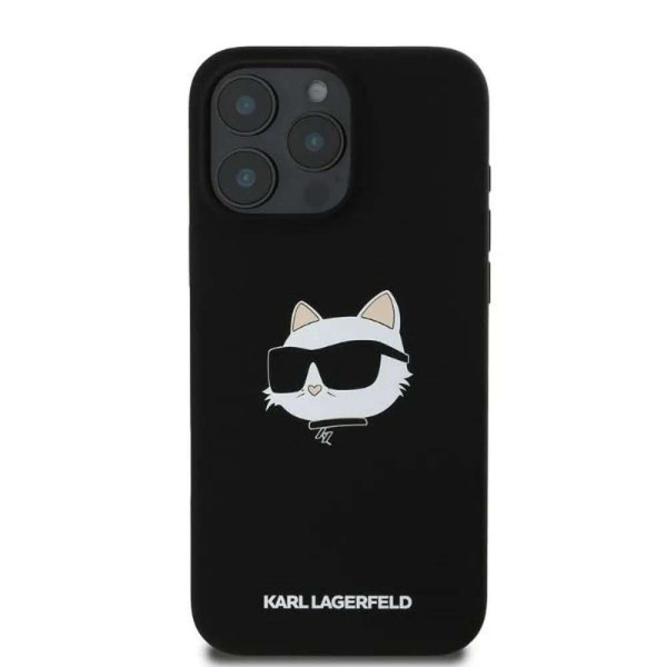Karl Lagerfeld KLHMP16LSCHPPLK Θήκη Backcover για Apple iPhone 16 Pro (Sil Choupette Head Print) (Μαύρο)