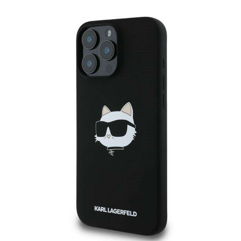 Karl Lagerfeld KLHMP16XSCHPPLK Θήκη Backcover για Apple iPhone 16 Pro Max (Sil Choupette Head Print) (Μαύρο)