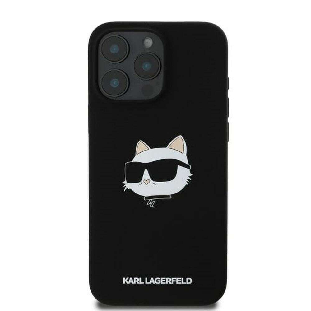Karl Lagerfeld KLHMP16XSCHPPLK Θήκη Backcover για Apple iPhone 16 Pro Max (Sil Choupette Head Print) (Μαύρο)