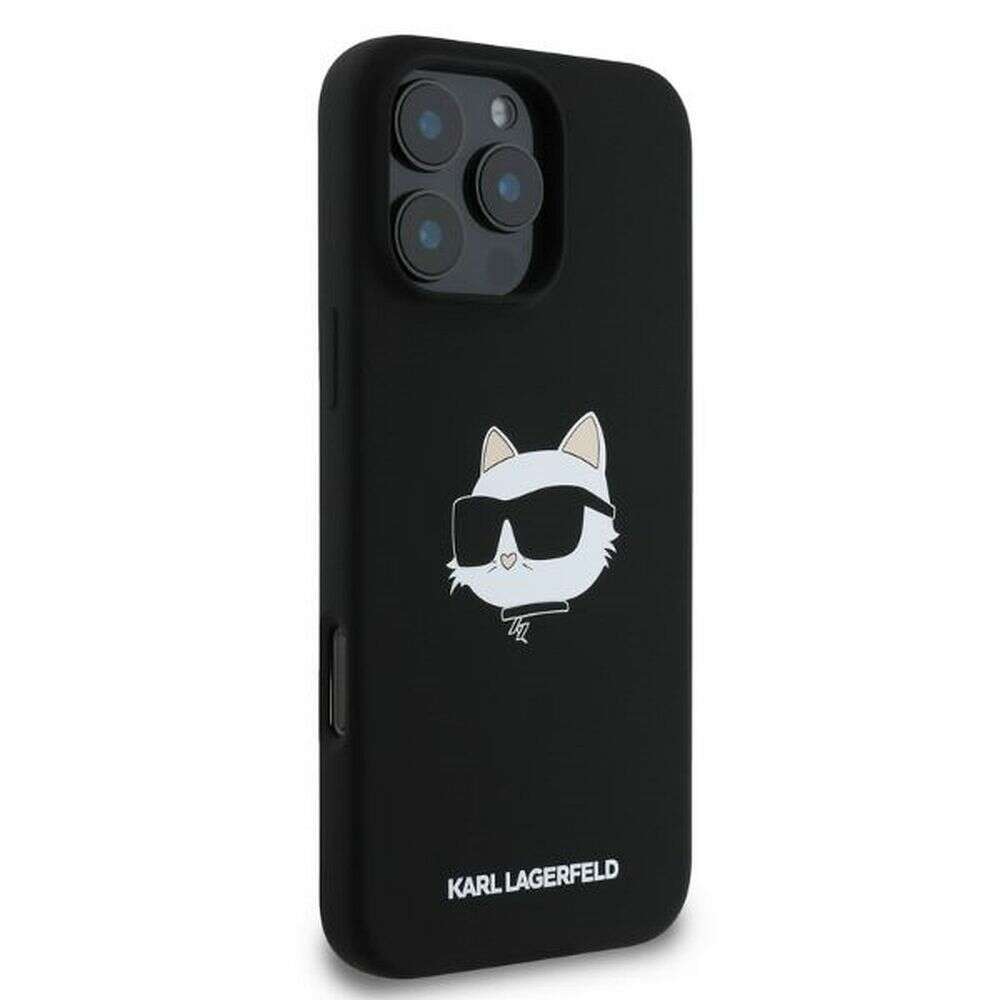 Karl Lagerfeld KLHMP16XSCHPPLK Θήκη Backcover για Apple iPhone 16 Pro Max (Sil Choupette Head Print) (Μαύρο)
