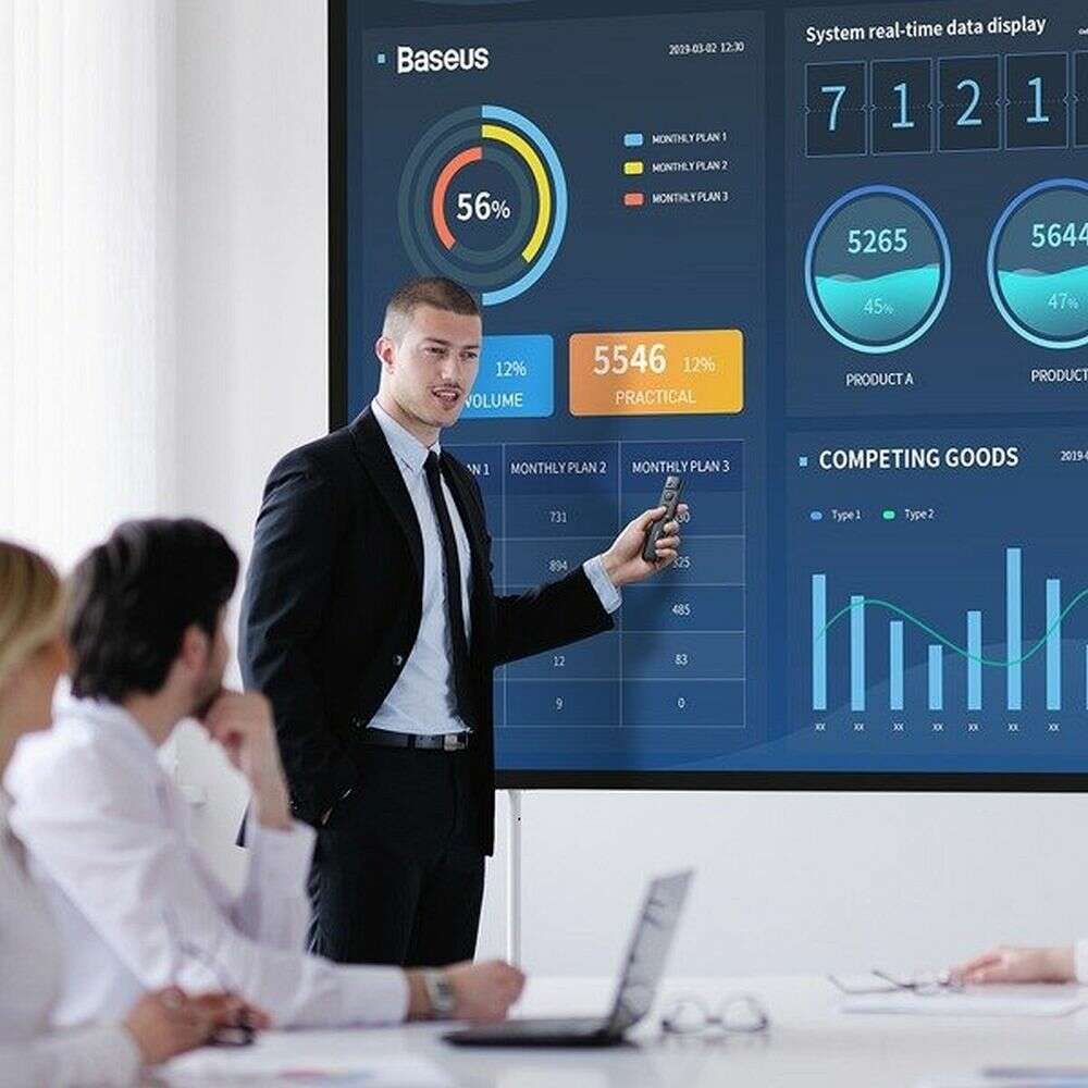 Baseus ACFYB-B0G πορτοκαλί laser pointer ασύρματο τηλεχειριστήριο παρουσιάσεων