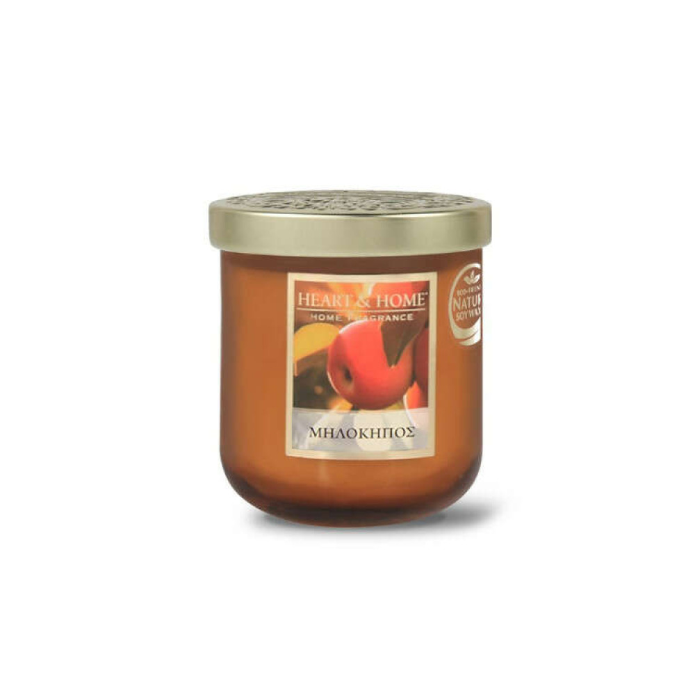 Heart & Home Μεσαίο Αρωματικό Κερί Σόγιας Μηλόκηπος (30 ωρών)