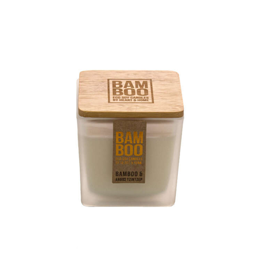 Heart & Home Bamboo Collection Αρωματικό Κερί Σόγιας Bamboo και Ανθός Τζίντζερ (40 ωρών)