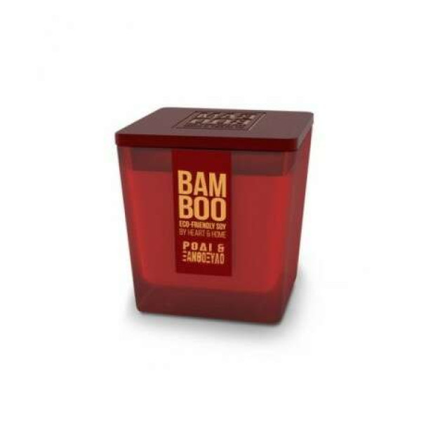 Heart & Home Bamboo Collection Αρωματικό Κερί Σόγιας Ρόδι και Ξανθόξυλο (40 ωρών)