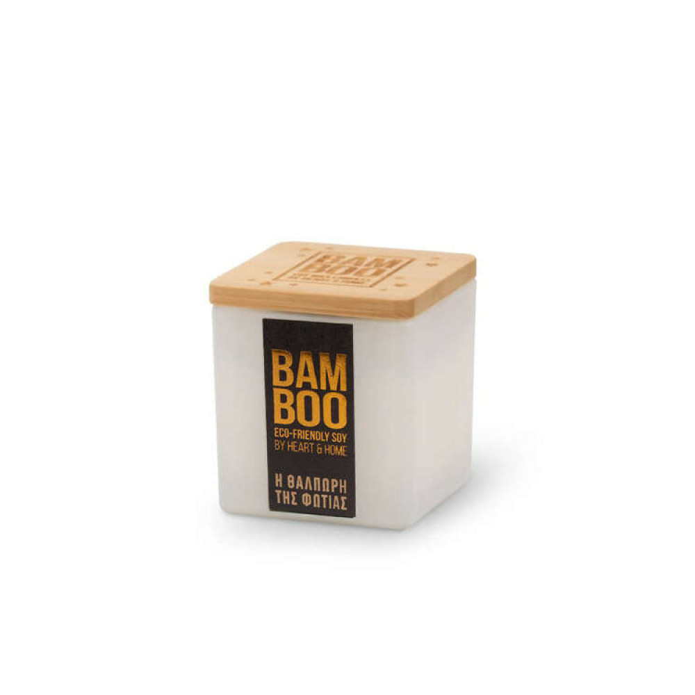 Heart & Home Bamboo Collection Αρωματικό Κερί Σόγιας Η Θαλπωρή της Φωτιάς (40 ωρών)