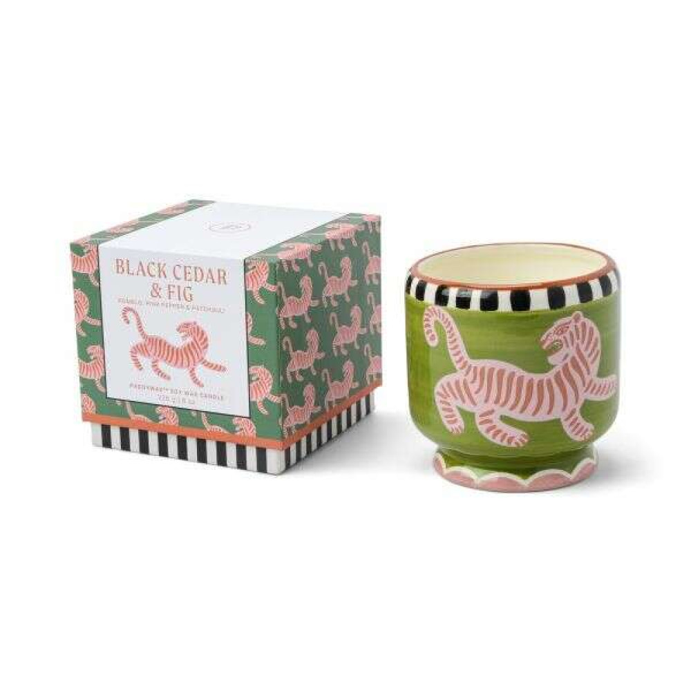 Paddywax A dopo Κεραμικό Κερί Σόγιας, Black Cedar & Fig 226gr Tiger