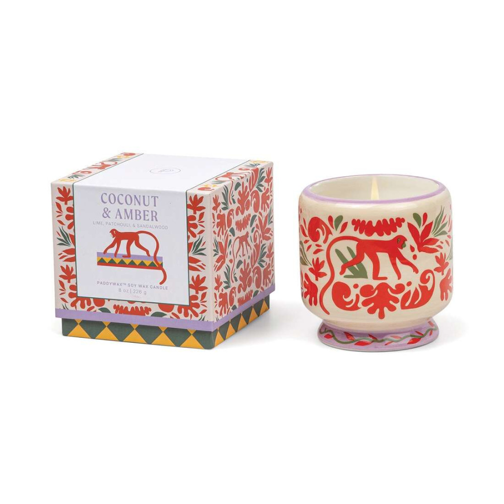 Paddywax A dopo Κεραμικό Κερί Σόγιας, Coconut & Amber 226gr Jungle