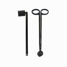 Paddywax Σετ με Ψαλίδι φυτιλιού 18cm & κηροσβέστη 19 cm σε μαύρο ματ χρώμα