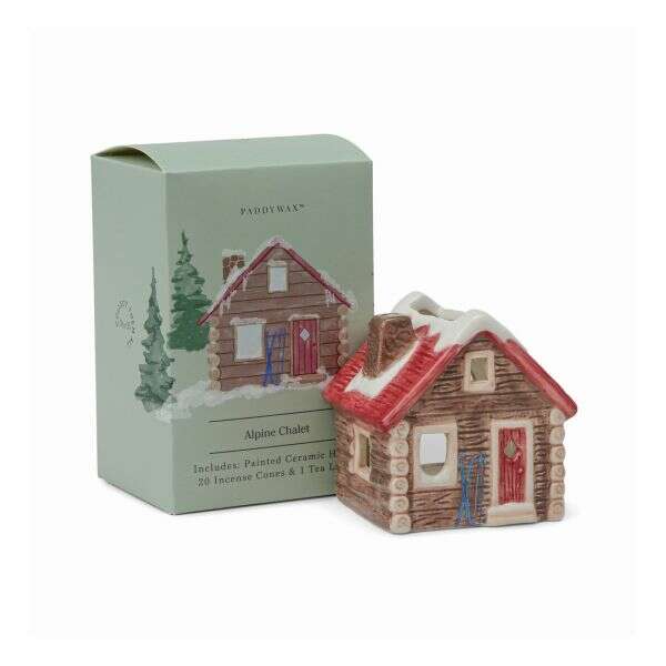 Paddywax Κεραμικό Σπιτάκι No.05 Alpine Chalet Style με Αρωματικούς incense κώνους & Ρεσώ