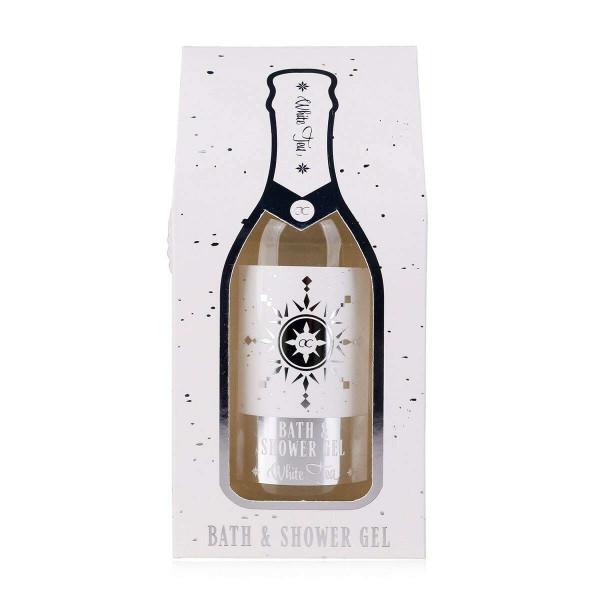 Accentra Vanilla Bath & shower gel in white champagne gift box 250ml, Seasons Greetings