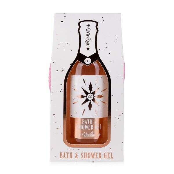 Accentra Vanilla Bath & shower gel in rose champagne gift box 250ml, Seasons Greetings
