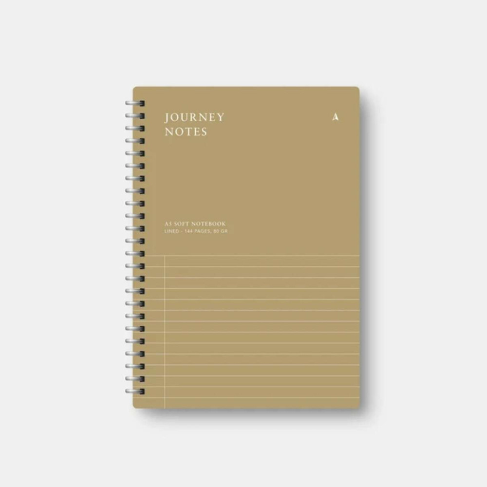 Somewhere Σπιράλ Σημειωματάριο Soft Journey Notes A5 (Camel)