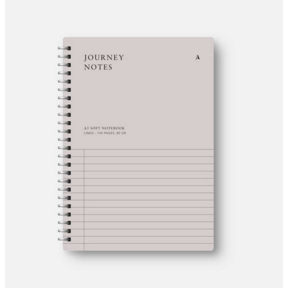 Somewhere Σπιράλ Σημειωματάριο Soft Journey Notes A5 (Blush)