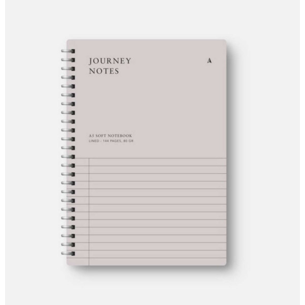 Somewhere Σπιράλ Σημειωματάριο Soft Journey Notes A5 (Blush)