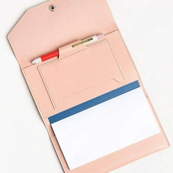 Somewhere On The Go Μπλοκ Σημειώσεων και Θήκη για Στυλό Ροζ