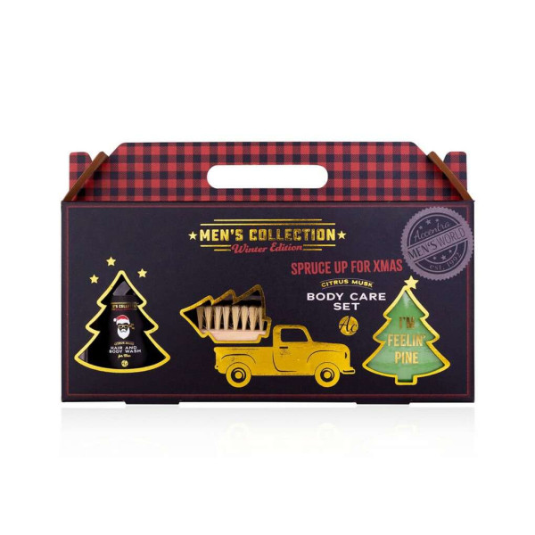 Accentra Γιορτινό ανδρικό σετ με αφρόλουτρο 100ml, ένα σαπούνι 100g & βούρτσα νυχιών, Xmas Men