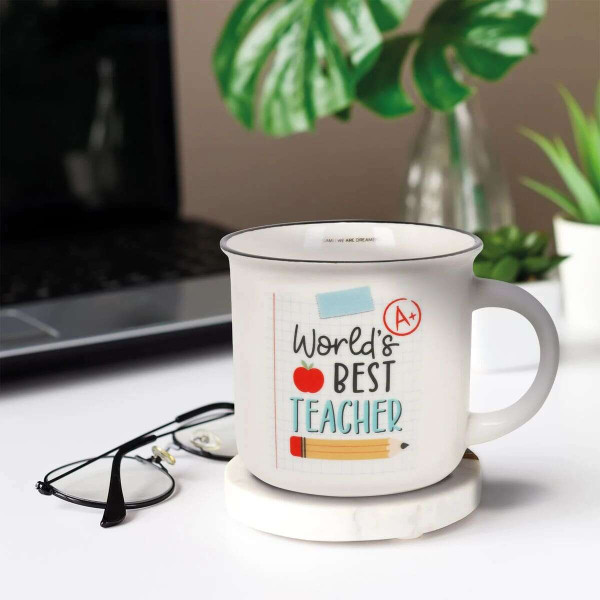 Legami Κούπα "Worlds's Best Teacher " Porcelain Mug - Cup-Puccino 350 ml (Λευκό)