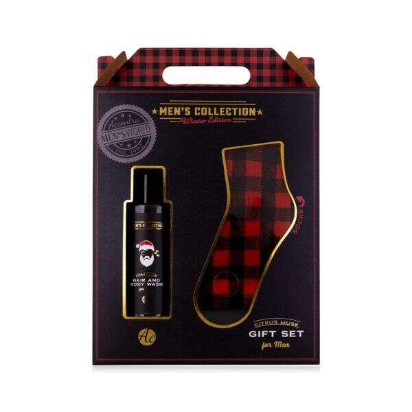 Accentra Χριστουγεννιάτικο Ανδρικό σετ περιποίησης με αφρόλουτρο 150ml & κάλτσες, Xmas Men