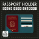 Legami PH0032 Θήκη Διαβατηρίου Passport Holder - Petrol