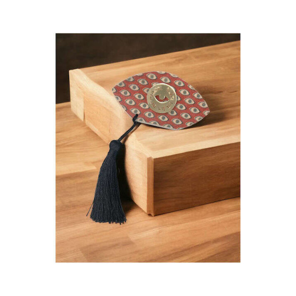 LifeLikes Γούρι Ξύλινο Μάτι Μπορντό