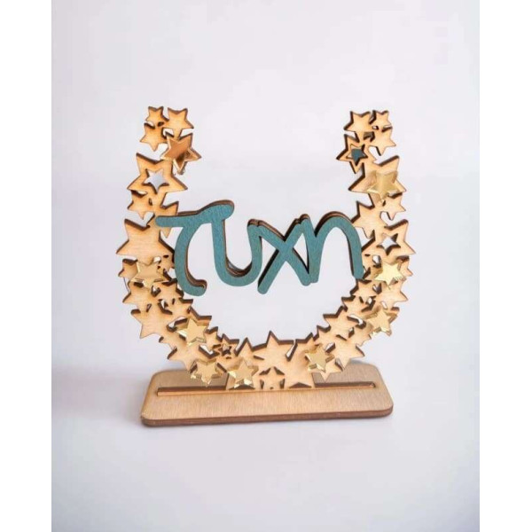 LifeLikes Γούρι Πέταλο με Αστέρια & Ευχή "Τύχη"