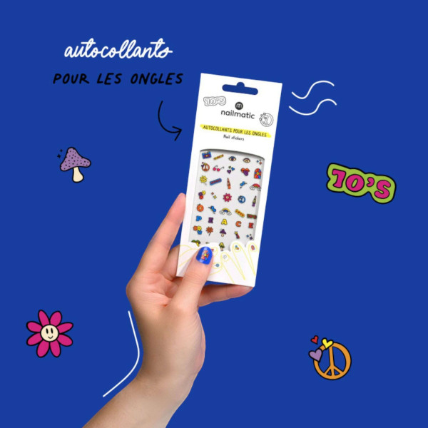 Nailmatic Σετ 55 Αυτοκόλλητα Νυχιών Seventies