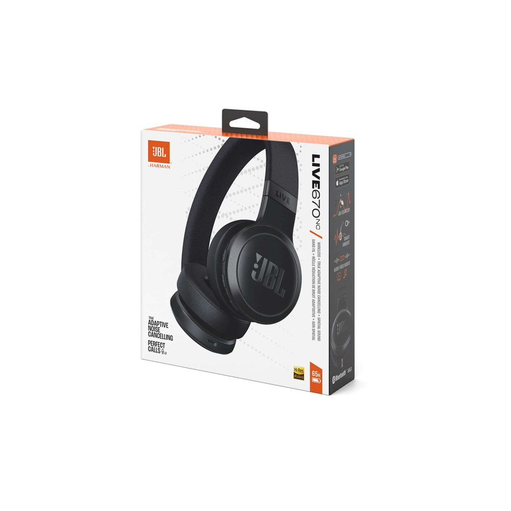 JBL Live 670NC, On-Ear Bluetooth Headphones, True ANC, Multipoint, APP (Μαύρο)
