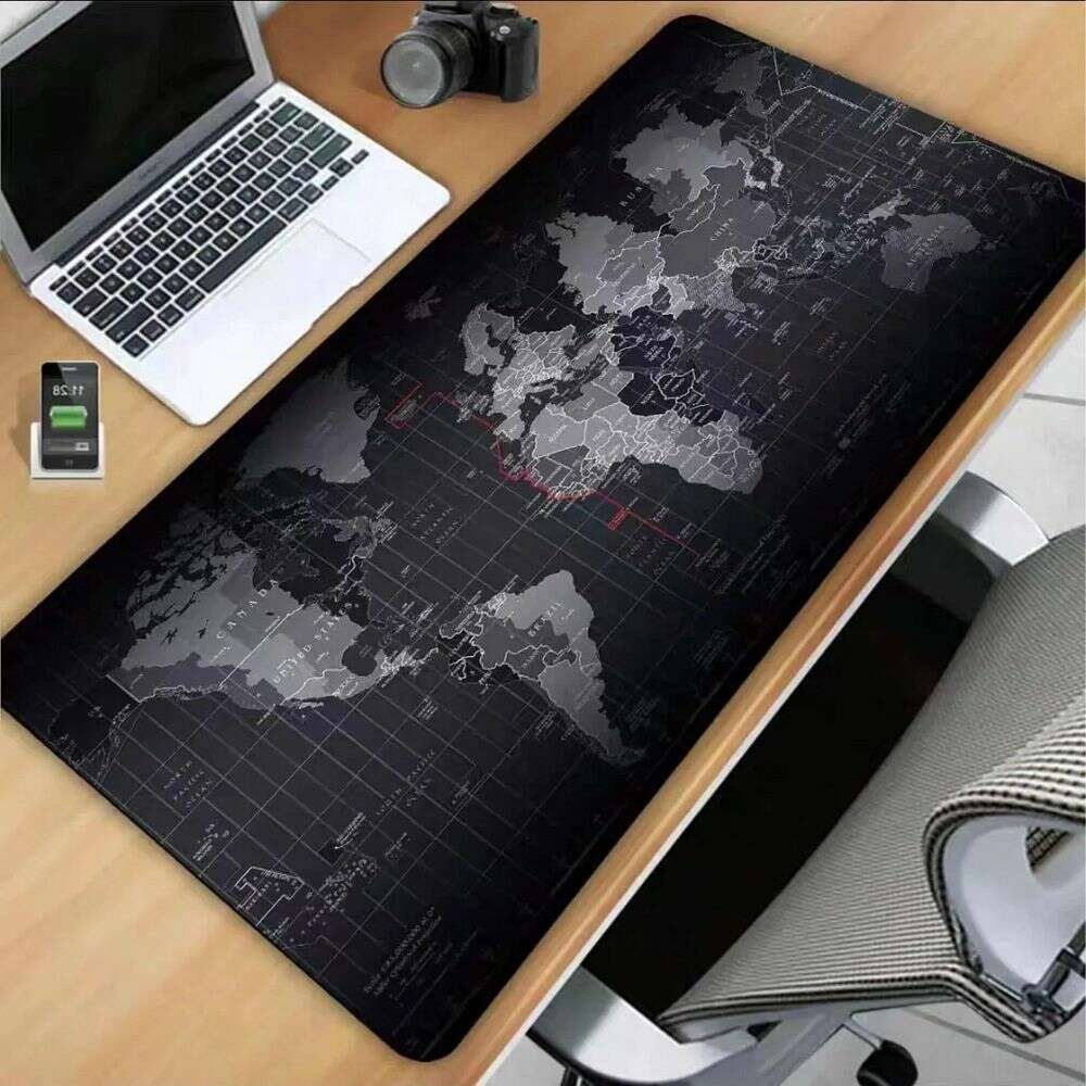 Mousepad  "World map" 30 x 80 x 2 mm RC-K-1073 (Μαύρο) 