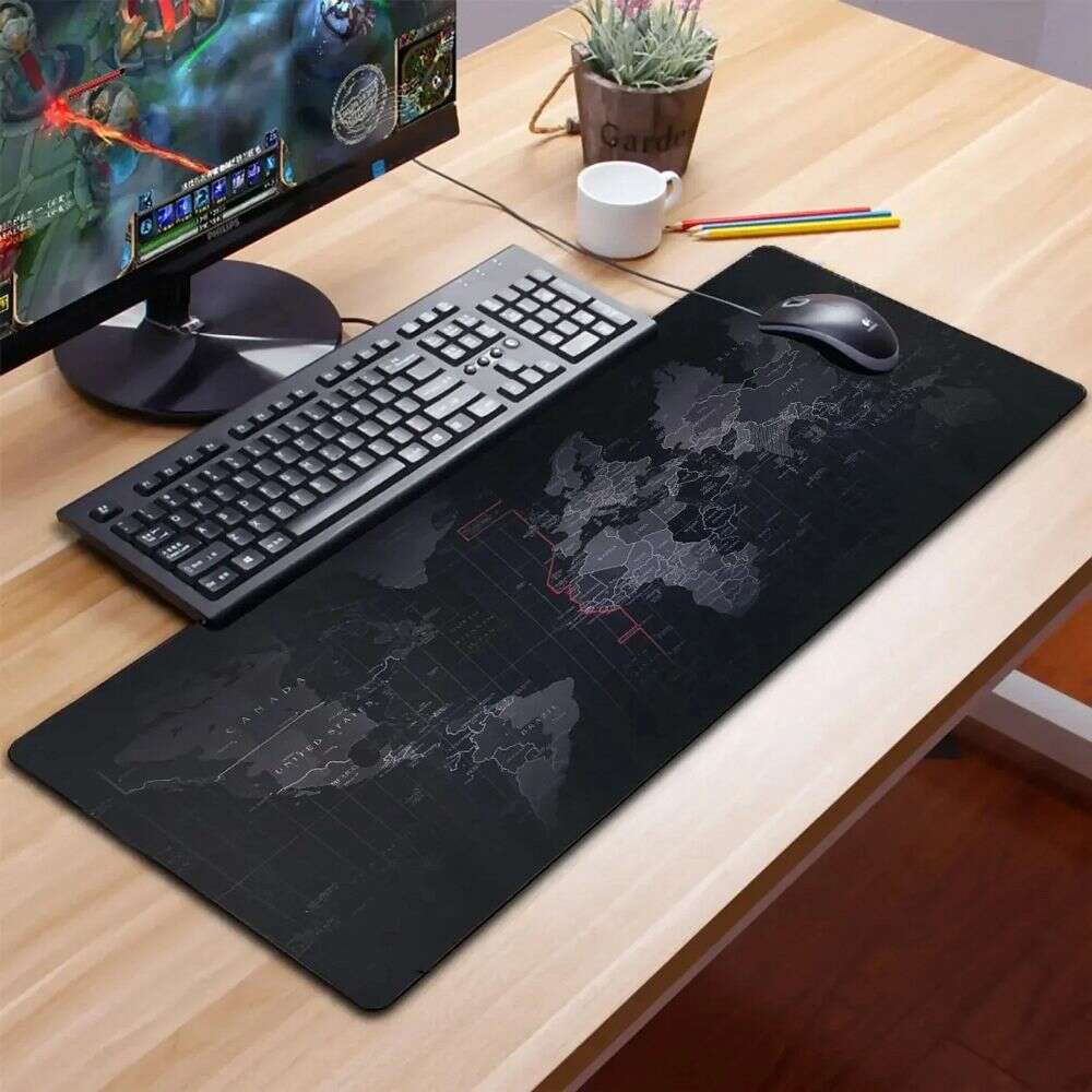 Mousepad  "World map" 30 x 80 x 2 mm RC-K-1073 (Μαύρο) 
