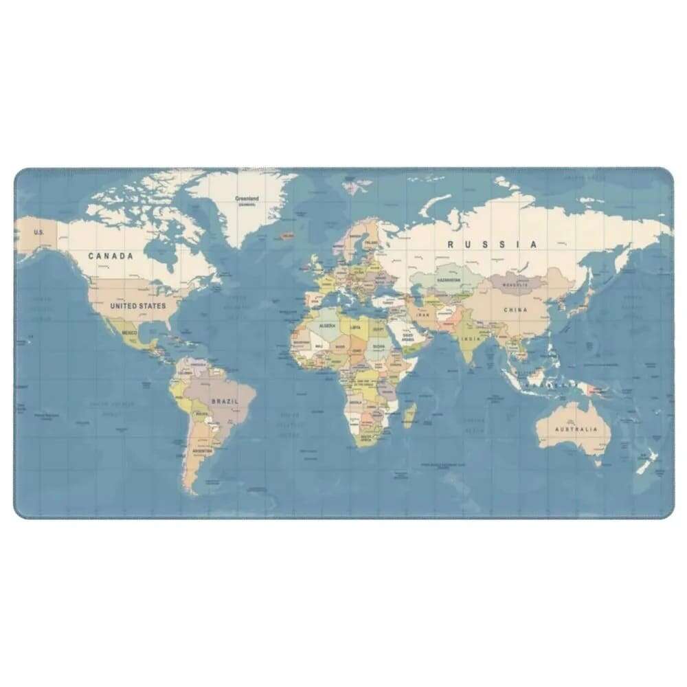Mousepad  "World map" 40 x 90 x 2 mm RC-K-1074 (Μπλε)