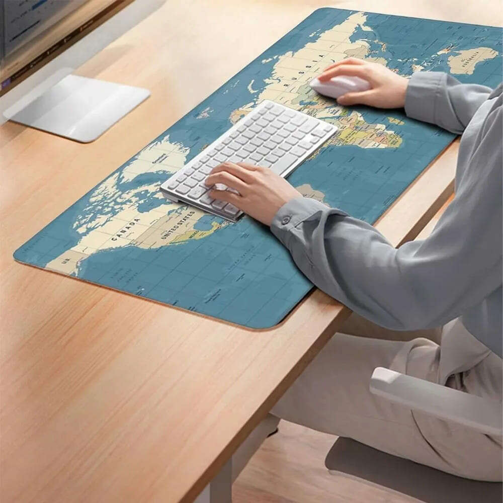 Mousepad  "World map" 40 x 90 x 2 mm RC-K-1074 (Μπλε)