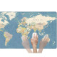 Mousepad  "World map" 40 x 90 x 2 mm RC-K-1074 (Μπλε)